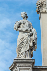 statue of Saint Agnes on the Basilica of Saint Agnes