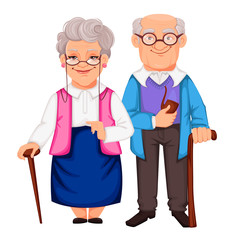 Fototapeta premium Grandparents Day. Grandfather and grandmother