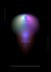 Vector abstract background, Composition colorful fluid abstraction, holographic and gradient color design for backgrounds. Layout template for banner, poster, wallpaper, flyer, brochure