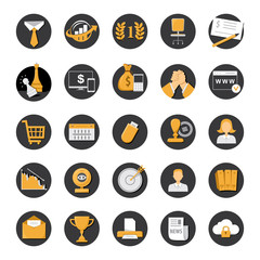 Set of web icons for business, finance and communication