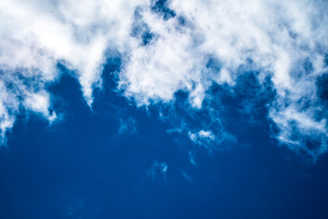 Fototapeta na wymiar Background image of blue sky with clouds