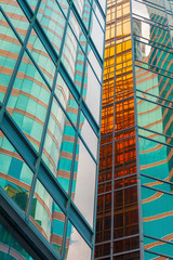 Obraz premium Facade of modern office building. architecture abstract background