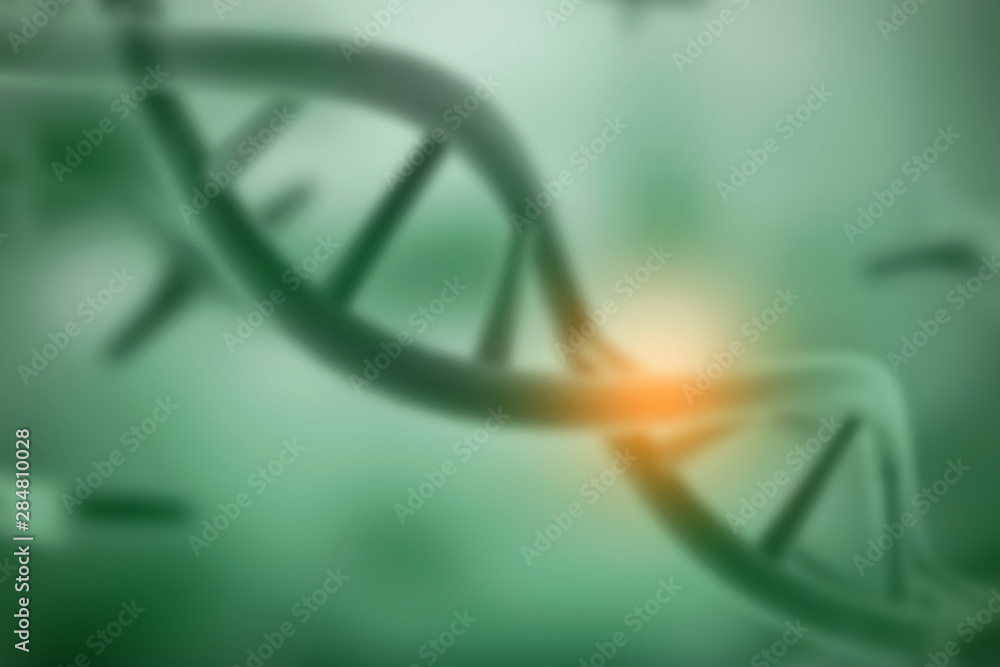 Poster 3d render of dna structure, abstract background