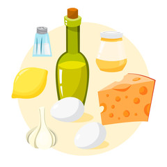 Sauce for caesar salad ingredients. Easy homemade dressing