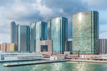 Fototapeta premium Skyline of harbor of Hong Kong city