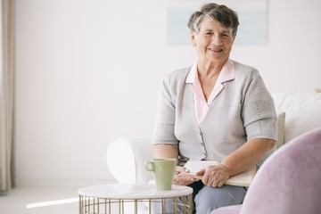Woman reading a book