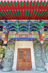 Details of historical Chinese temple in Hong Kong