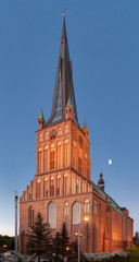 Fototapeta na wymiar The historic Cathedral of St Jacob in Szczecin