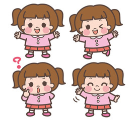 少女　女の子　幼稚園