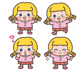 少女　外国人　幼稚園