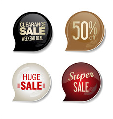 Sale colorful badges design illustration