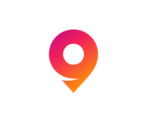 Geotag or location pin logo icon design