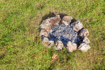 rural area arranged for picnic