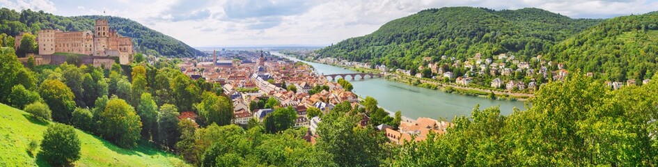 heidelberg - city in germany at the neckar from above