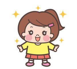 女の子　喜び　キラキラ