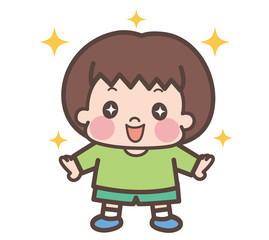 男の子　喜び　キラキラ