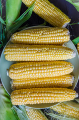 pumpkin corn on the table