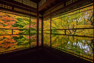 Fototapeten View of the autumn colors from the old temples in Kyoto © f11photo