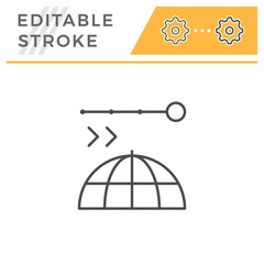 Navigation editable stroke line icon