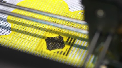 3D printer in motion in 4k slow motion 60fps