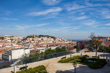 Fototapeta na wymiar View of Lisbon from a terrace