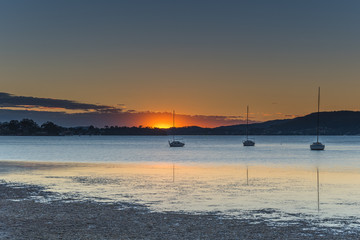 Sunrise and Low Clouds on the Bay