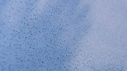 drops on glass close up