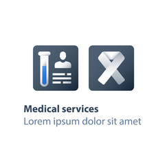 Human immunodeficiency virus, HIV test positive concept, AIDS help and support, medical exam, ribbon symbol, diagnosis and therapy