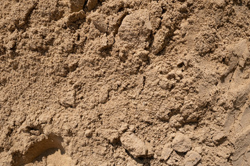 coarse sand in construction site
