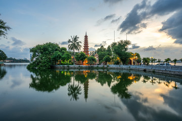 Fototapeta premium Tran Quoc pagoda, the oldest temple in Hanoi, Vietnam