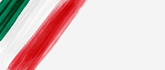 Mexico holiday banner with abstract painted flag