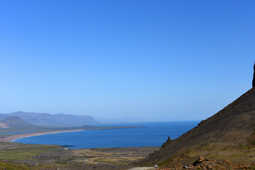 Snaefellsjokull Glacier on the Snaefellsnes Peninsula and its surroundings in Iceland. Europe.