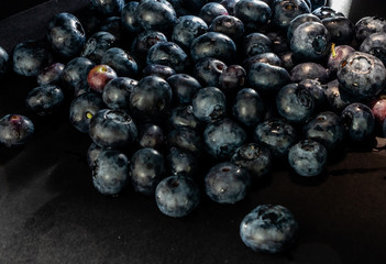 Blueberries in the black. Calgary, Alberta, Canada