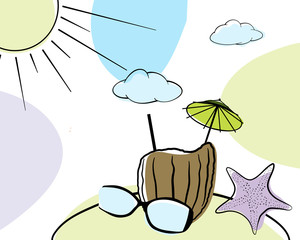 Summer time doodle card