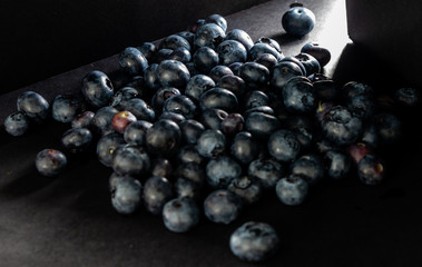 Blueberries in the black. Calgary, Alberta, Canada