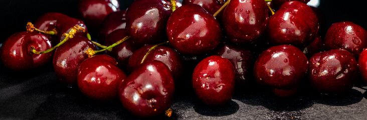 BC cherries in the black. Calgary, Alberta, Canada