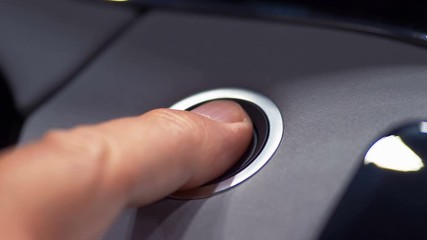 Starting car engine in 4k slow motion 60fps