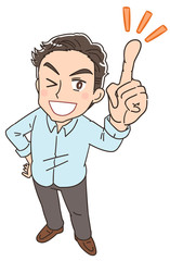 男性 指差し