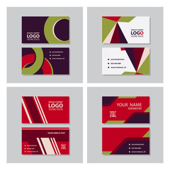 Set of vector modern creative and clean business card template. Flat design