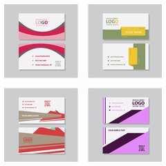 Creative and Clean Business Card Template. Flat Design Vector Illustration. Stationery Design