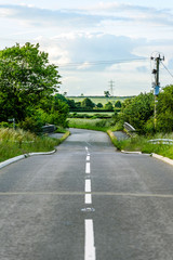 Naklejka premium uk motorway road overhead view at daylight