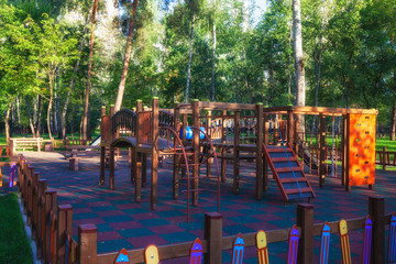 Fototapeta na wymiar Playground colorful big toy for children or garden play ground out side