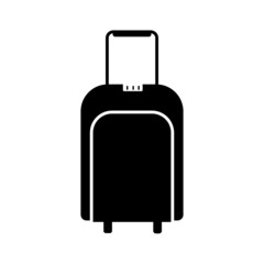 Suitcase icon, on white background, vector illustration