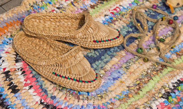 bast shoes in daylight.