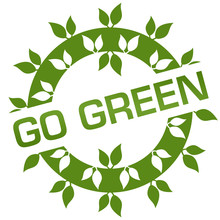 Go Green Green Leaves Ring Badge Style 