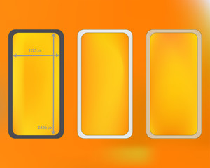Mesh, yellow colored phone backgrounds kit.