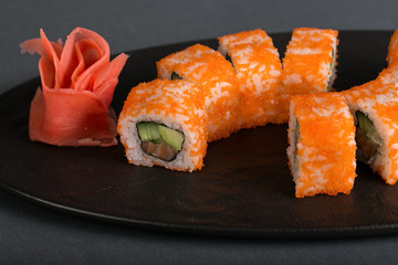 sushi on plate