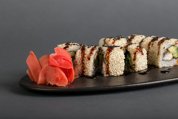 sushi on plate