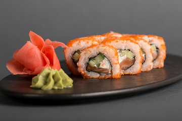 sushi on plate