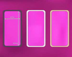 Mesh, magenta colored phone backgrounds kit.